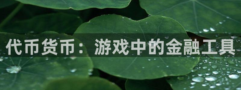 沐鸣2测速登录：代币货币：游戏中的金融工具